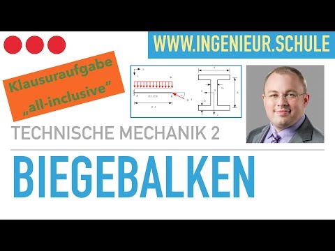 Biegebalken, Klausuraufgabe – Technische Mechanik 2