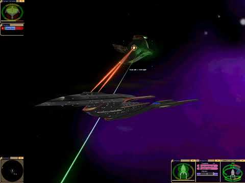 Star Trek Bridge Commander  - Soulwolf class vs D'Deridex romulan ship