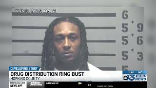 Drug distribution ring bust, Hopkins County