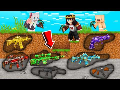 Minecraft'ta Gizli Gömülü Silahlar Bulduk 😱