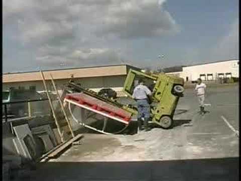 riant travail sécurité humour Manutention de charge Chariot élévateur