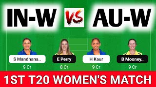 IN W vs AU W Dream11 Prediction, IN W vs AU W Dream11, India Women vs Australia Dream1, IN W vs AU W