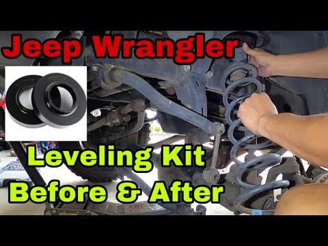 Jeep Wrangler JK/JKU leveling kit (before & after) 07-18