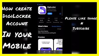How Create Digi-Locker account in your Mobile iPhone! Android