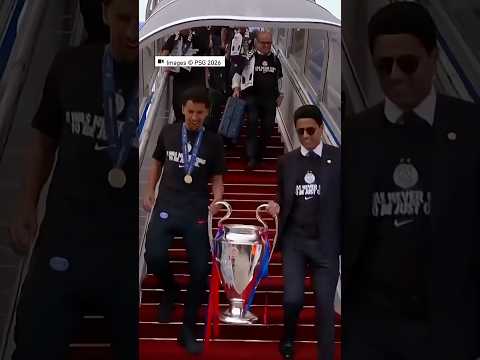 🏆​​🔥​ LE RETOUR DES HÉROS PARISIENS EN FRANCE #psg #football #parissaintgermain