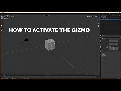 How to activate the Gizmo in Blender 3D - Super Fast Mini Tutorials
