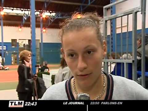 Tennis : Elixane Lechémia à l'Open GDF Suez (Lyon)