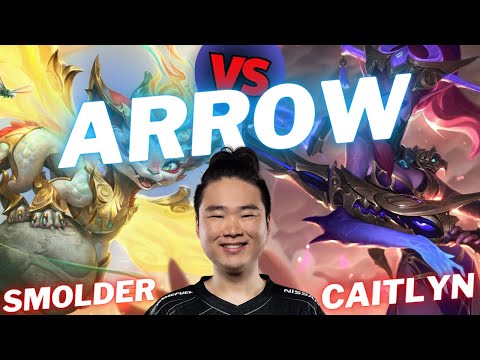 ARROW | SMOLDER VS CAITLYN | ADC GAMEPLAY | Patch 14.15 / Season 14 | #LeagueofLegends