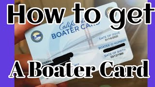 HOW TO OBTAIN A BOATERS CARD