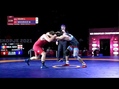 BRONZE FS - 92 kg: G. ERHAN (MDA) v. M. MAISURADZE (GEO)