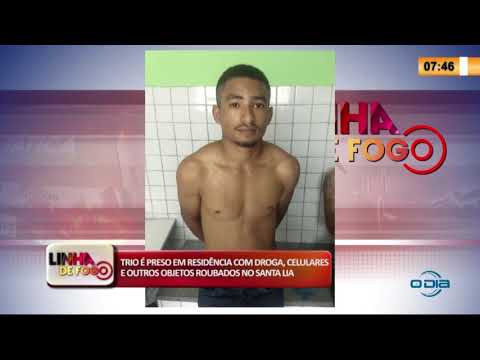 Trio eÌ preso com droga, celulares e outros objetos roubado no Santa Lia (07 05 20)
