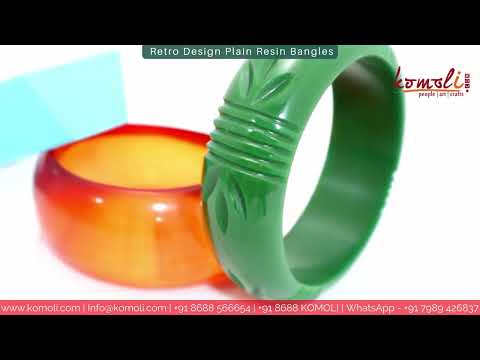 Komoli round solid color resin acrylic bracelet bangle many ...