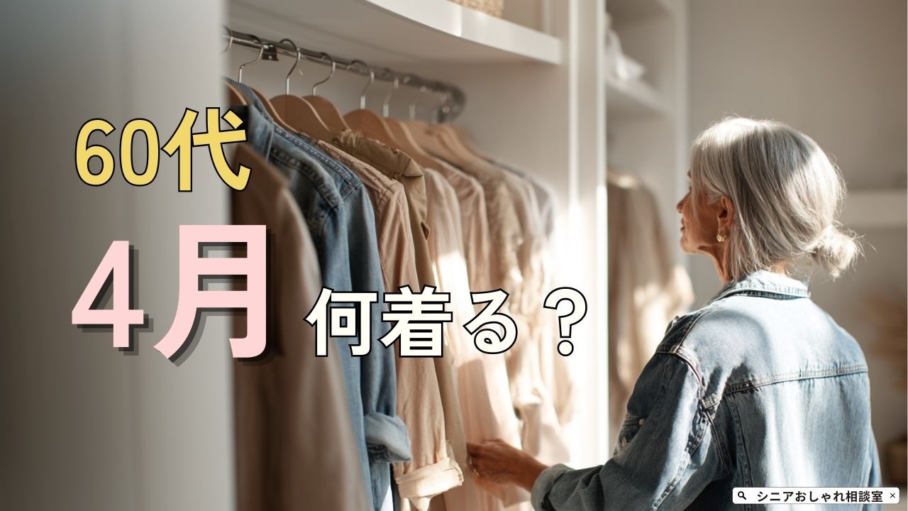 【シニアファッション】50代60代 4月何着る？羽織るだけで垢抜け春コーデ