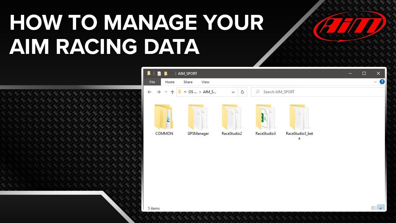AiM Race Studio Analysis - Managing Your AiM Data