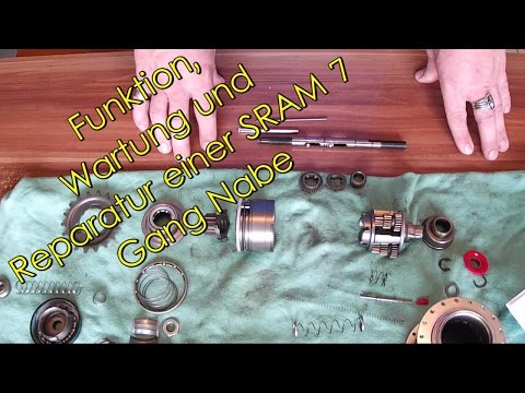 SRAM S7, Fichtel & Sachs Super 7, Teil 1, detaillierte Funktion, Service, Übersetzung