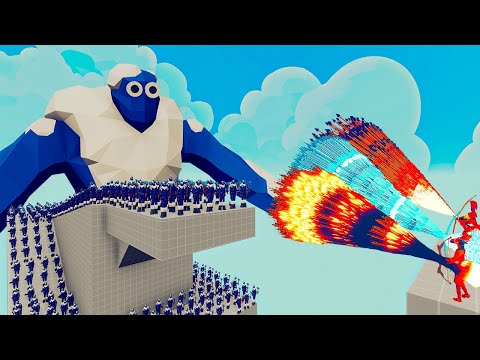 100x ICE ARMY + 3x GIANT vs 3x EVERY GOD   Totally Accurate Battle Simulator TABS