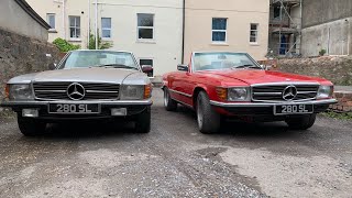Mercedes R107 SL: Sprężyna maski, opaski kablowe, izolacja grodzi