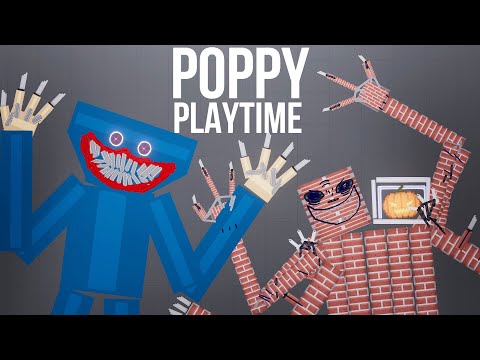 Huggy Wuggy !!! vs Two-Headed Brick Golem - People Playground 1.21.3