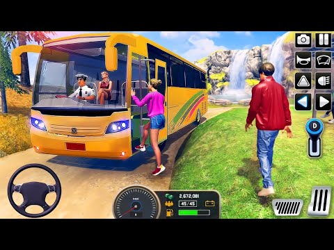 Coach Bus Offroad Driver Simulator 3D - Uphill Mobile Bus Transporter Driving - Android GamePlay