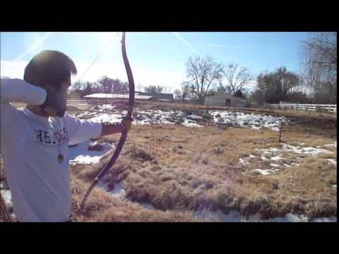 Archery Practicing with the Grozer Horn Bow