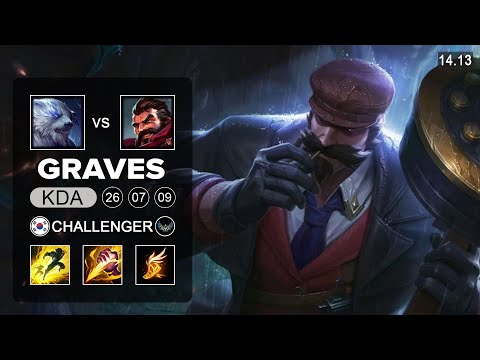 Graves vs Volibear Jungle - KR Challenger - Patch 14.13 Season 14