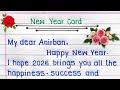 Happy New Year Card Writing New Year Card Writing 2026 Happy New Year Wishes