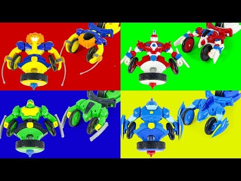 Magic Gyro 3 Armored Chariot Robot Shark Lion Gorilla Transformation Bike Battle TopSpin Play Toy