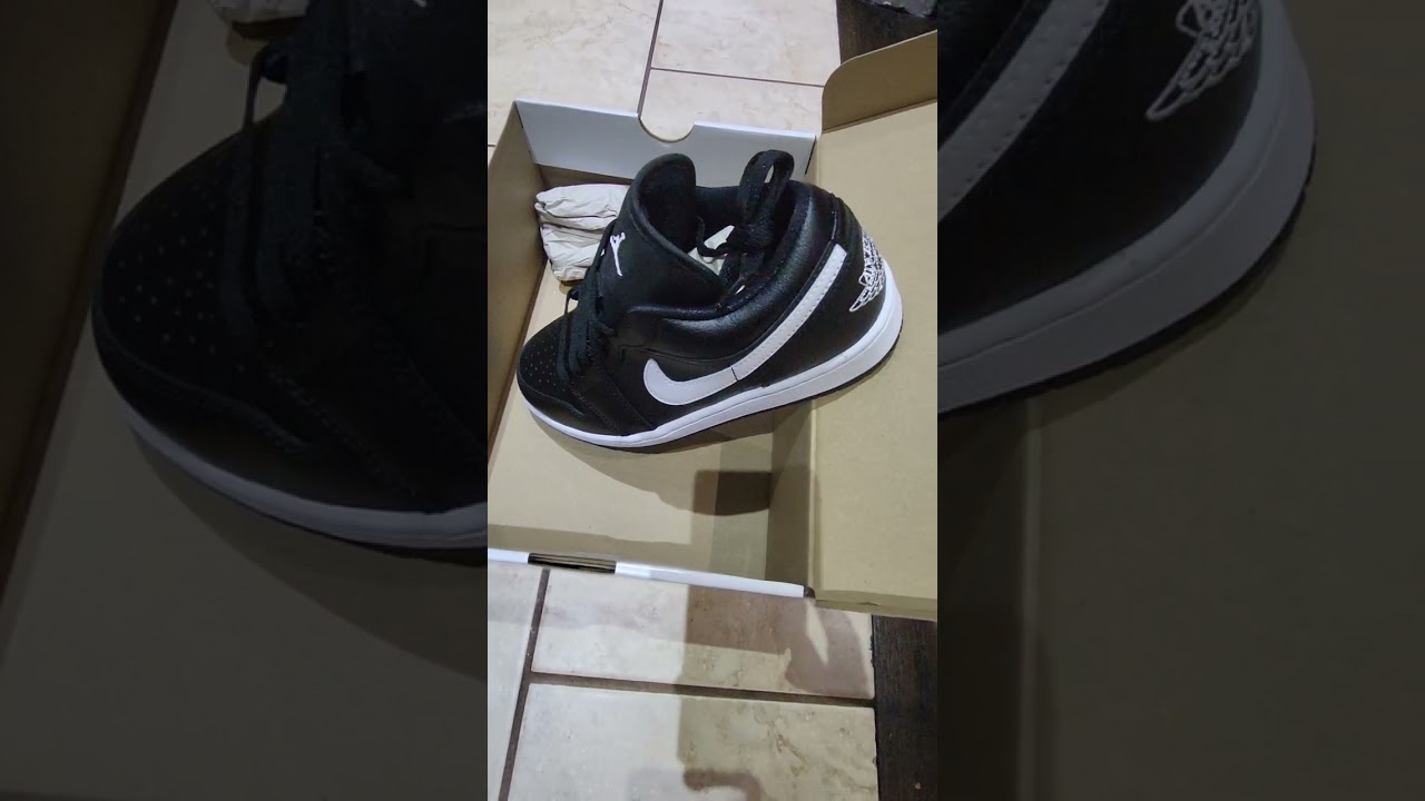 W Air jordan 1 low black/black/white