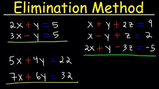 Download the video "Elimination Method For Solving Systems of Linear Equations Using Addition and Multiplication, Algebr"
