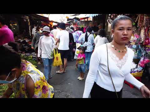 Boeung Tompon Market On Sunday - Amazing Foods And People Activities
