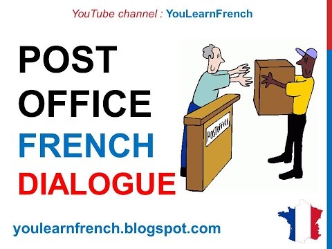 French Lesson 67 - At the post office - Formal French Dialogue Conversation + English subtitles