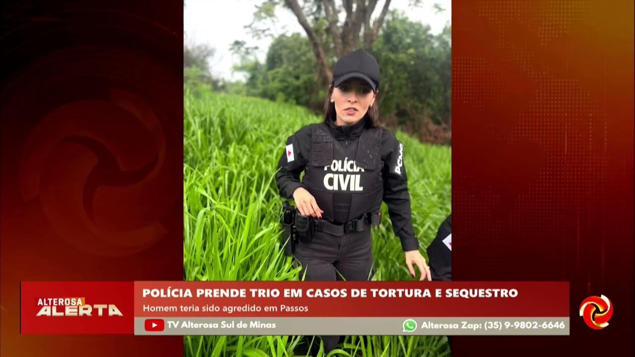 Polícia Civil prende três suspeitos por tortura, sequestro e extorsão em Passos