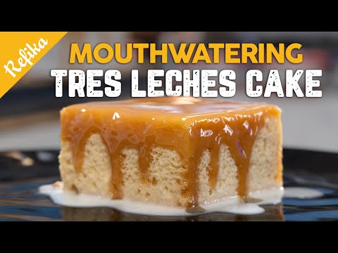 Trileçe recipe.. A real craze! Milky, Soft TRES LECHES Cake Turkish Way!.