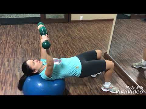 Supino unilateral hbc na bola Suíça