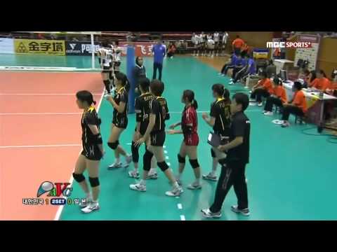 100925 KOR vs JPN - 2set | AVC Womens Cup