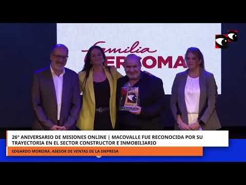 26° de Misiones Online| Macovalle fue reconocida por su trayectoria en el sector constructor