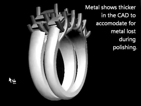 M57713B 5-stone princess cut trellis bridal set