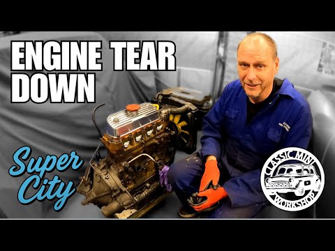 Classic Mini Cylinder Head Off! Inspecting Pistons & Bores (998cc A+ Engine)