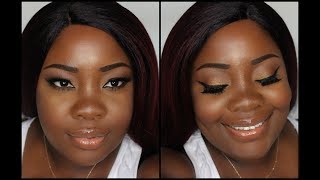 Gold Eye Shadow Tutorial | Dark Skin Ft: Sam Marcel