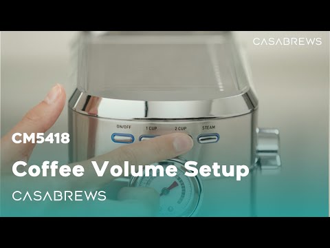 CM5418 Espresso Machine | How to Set Coffee Volume for 1-Cup or 2-Cup | Casabrews