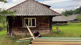 Abandoned Mountain House Restoration. Isolated life in the mountains | Off Grid Living