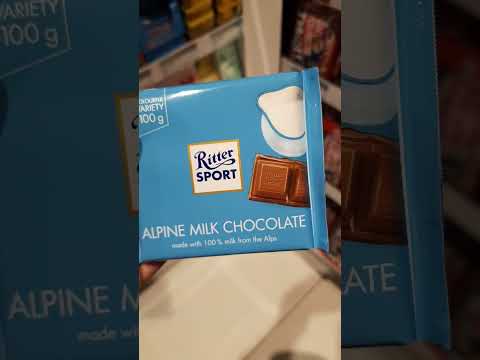 Alpine Milk Chocolate #milkchocolate #rittersport #shortfeed #uniquefood #foodreview #uniqueshorts