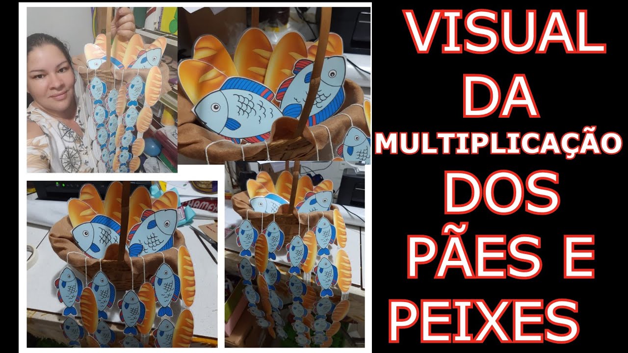 COMO FAZER O VISUAL DOS 5 PAES E DOIS PEIXES NA CESTINHA