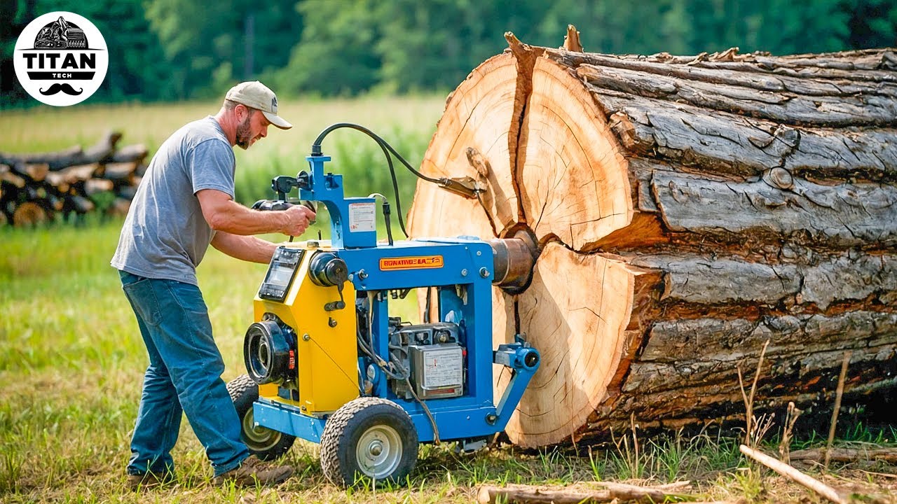 Fastest Automatic Firewood Processing Machine | Homemade Modern Wood Cutting Chainsaw Machines #23