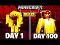 I Survived 100 Days as a BLAZE in Minecraft... Here's What Happened
