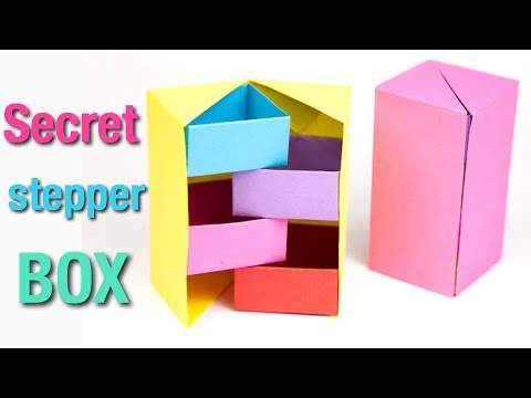 HOW TO MAKE SECRET STEPPER BOX | ORIGAMI