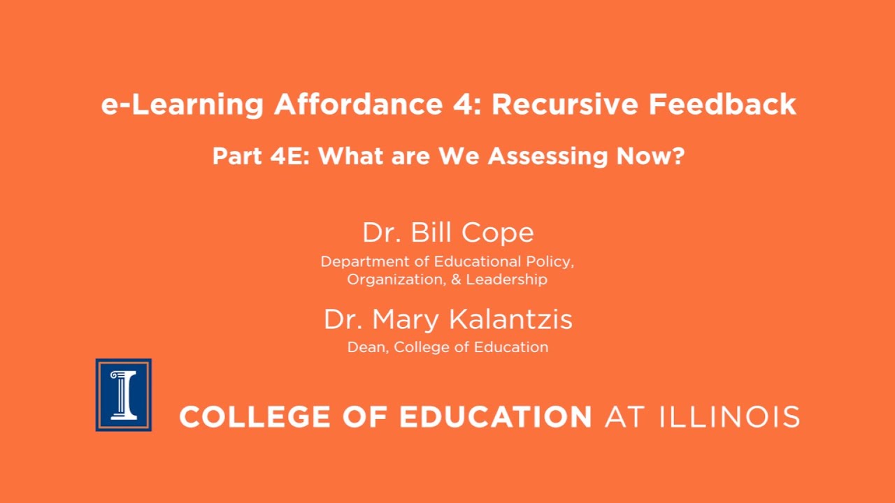 e-Learning Affordance 4e: Recursive Feedback