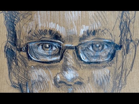 Porträt mit Brille | Ganz einfach zeichnen lernen 17