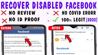 How to Recover Disabled Facebook account in 2 minutes 2022 | Your Account Has Been Disabled