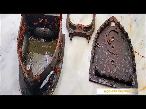 Antique Ox-Tongue Iron - Full Restoration Process- Antique iron restoration (1905)- Restoring- Iron